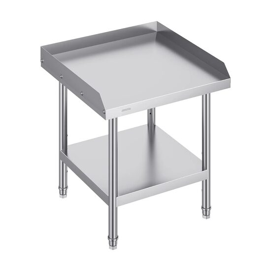 Masa de lucru Inox, pentru preparare alimente, 610x610x660 mm, 1 x rafturi