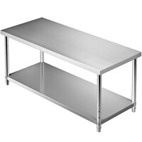 Masa de lucru Inox, pentru preparare alimente, 1830x760x860 mm, 1 x rafturi