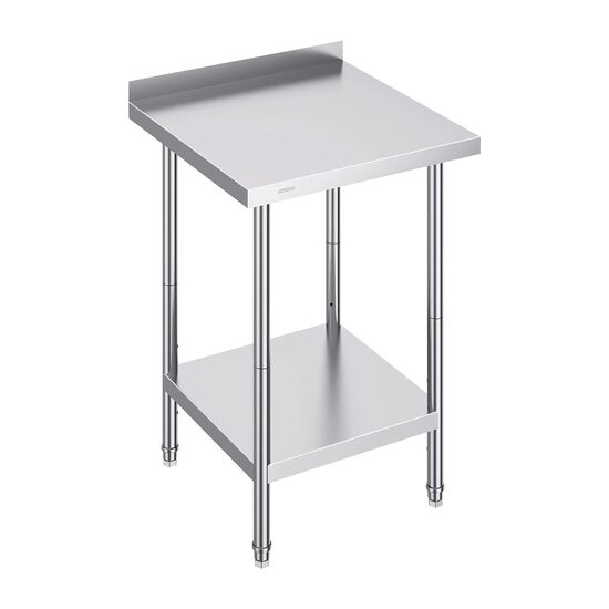 Masa de lucru Inox, pentru preparare alimente, 610x610x914 mm, 1 x rafturi