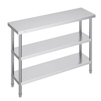 Masa de lucru Inox, pentru preparare alimente, 356x1219x864 mm, 2 x rafturi