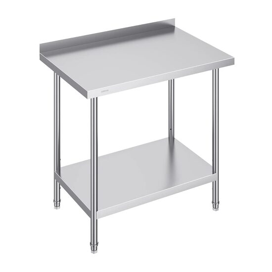 Masa de lucru Inox, pentru preparare alimente, 610x914x914 mm, 1 x rafturi