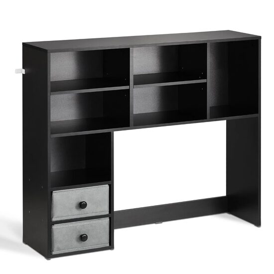 Raft multifunctional pentru birou, 7 etaje, 94 x 25.4 x 79.2 cm, Negru