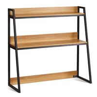 Raft multifunctional pentru birou, 2 etaje, 95 x 32 x 90 cm, Maro/Negru