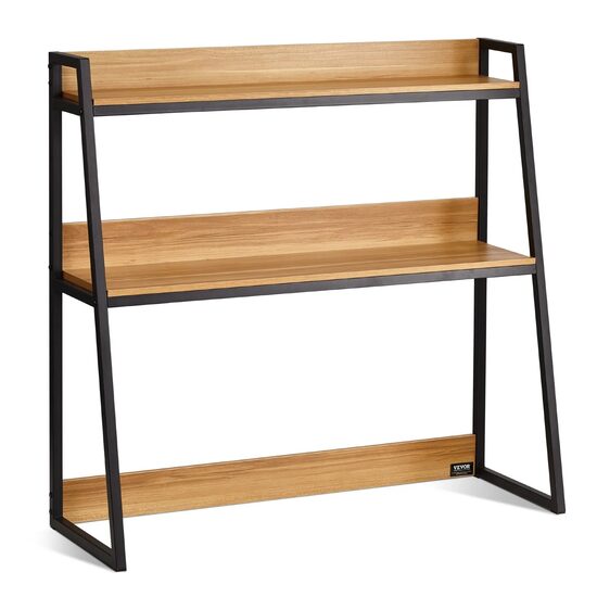 Raft multifunctional pentru birou, 2 etaje, 95 x 32 x 90 cm, Maro/Negru