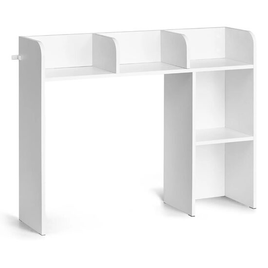 Raft multifunctional pentru birou, 2 etaje, 94.5 x 24.1 x 73.4 cm, Alb