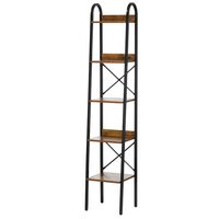 Raft multifunctional cu 5 etaje, Metal, 300 x 340 x 1700 mm, pentru plante, carti, decoratiuni