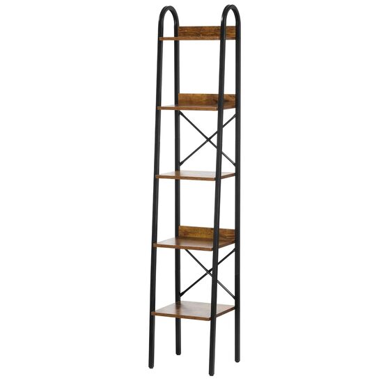 Raft multifunctional cu 5 etaje, Metal, 300 x 340 x 1700 mm, pentru plante, carti, decoratiuni