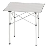 Masa camping, pliabila, portabila, Geanta transport, Aluminiu, 700x700x700 mm