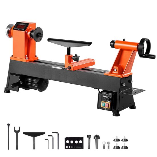 Strung prelucrare lemn cu viteza variabila 0-3800 rpm, 750 W, Distanta dintre centre 465 mm