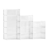 Set 12 cutii pentru pantofi, stivuibile, transparente, maxim marimea 46, dimensiune 34 x 23 x 14 cm