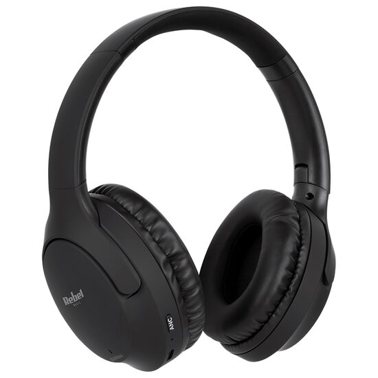 Casti wireless cu atenuare zgomot ANC, Diametru difuzor 40 mm, Negru, Bluetooth 5.3, cititor card SD