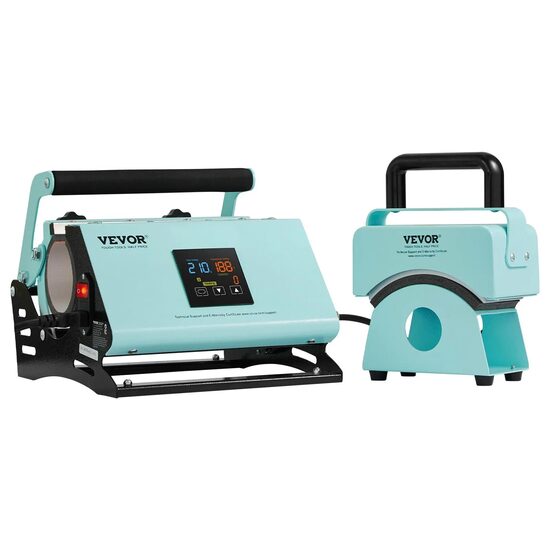 Presa termica 2 in 1 pentru Sepci/Cani, 350 W, 40-205 ℃,  Verde