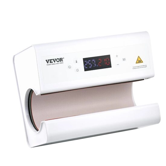 Presa termica cu reglare automata a presiunii, pentru Cani, 550 W, 40-190 ℃,  Alb