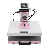 Presa termica pentru tricouri, 1250 W, 0-250 ℃,  Dimensiunea plăcii de încălzire 38 x 38 cm, Roz