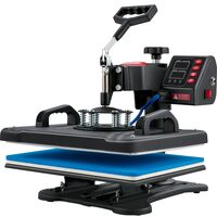 Presa termica 5 in 1 pentru tricouri/sepci/cani, 1250 W, 93 - 232 ℃, Placa de încălzire 29 x 38 cm