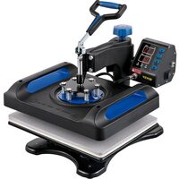 Presa termica pentru tricouri, 1000 W, 0-210 ℃,  Dimensiunea plăcii de încălzire 30 x 38 cm, Negru