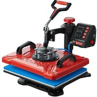 Presa termica 10 in 1 pentru transfer tricouri/sepci/cani, 1000 W, 0 - 200 ℃, Placa de încălzire 30 x 38 cm