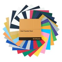 Hartie vinil plotter, 30 buc, Transferabil termic, Dimensiune 304.8 x 304.8 mm, Multicolor