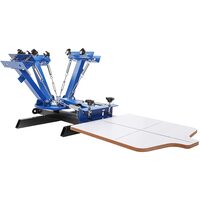 Imprimanta serigrafie clasica, 4 x culori, 1 x statii, zona imprimare 54 x 45 cm, Otel, fuzelaj rotativ