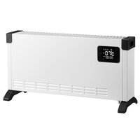 Convector electric Smart app Tuya, 3 trepte de putere 750W / 1250W / 2000W, Alb, Termostat electronic, Afisaj led