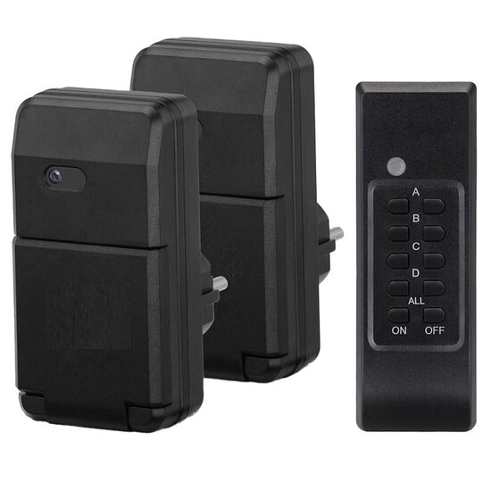 Set 2 x prize wireless, Exterior, 1 x Telecomanda 5 canale, 1100W, Raza actiune 30 m