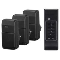 Set 3 x prize wireless, Exterior, 1 x Telecomanda 5 canale, 1100W, Raza actiune 30 m