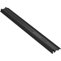 Rampa cu protectie cabluri, max 907 kg/axa, 2 x canal, Negru, Modulara, 100 x 13 x 2 cm