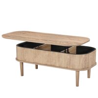 Masuta de cafea, blat rabatabil, Lemn, 1000 x 480 x 545 mm