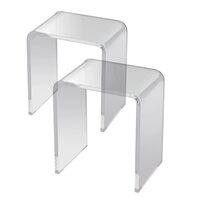 Set 2 x Masuta de cafea, Acril, 415x305x460 mm, Transparent