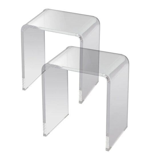 Set 2 x Masuta de cafea, Acril, 415x305x460 mm, Transparent