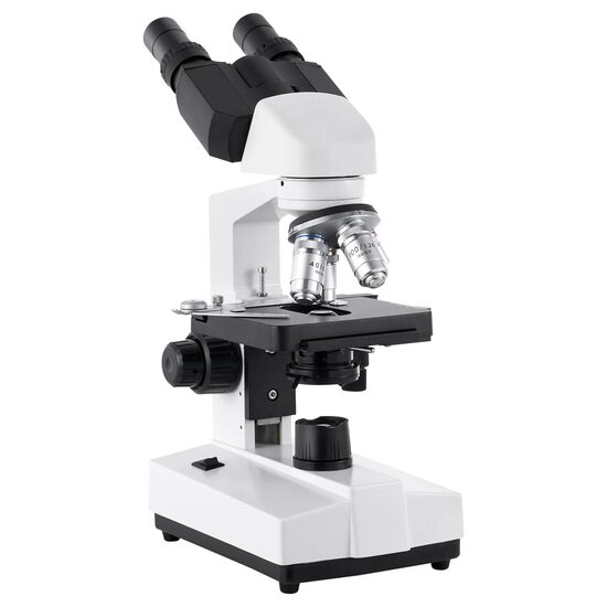 Microscop binocular compus, Profesional, Zoom 40-5000x, Iluminare LED reglabilă, rotativ la 360°, înclinat la 30°, 200 x 140 x 345 mm