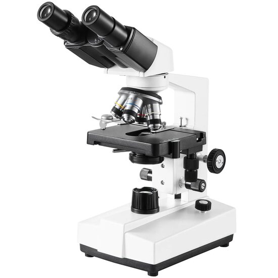 Microscop binocular compus, Profesional, Zoom 40-2500x, Iluminare LED reglabilă, 220 x 140 x 360 mm