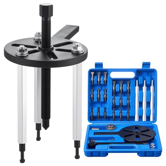Set extractoare rulmenti 21 in 1, interval 32–112 mm, 3 falci