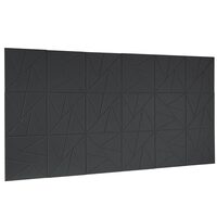 Set 18 panouri acustice fonoabsorbante, 300 x 300 x 10 mm, Negru, Autoadezive