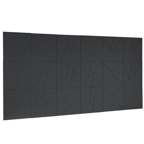 Set 18 panouri acustice fonoabsorbante, 300 x 300 x 10 mm, Negru, Autoadezive