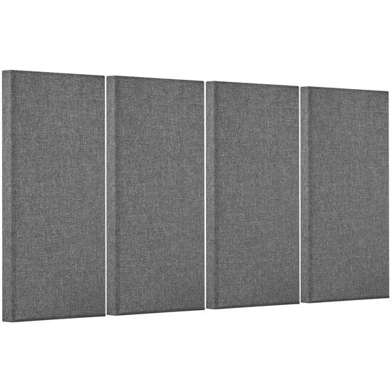Set 4 panouri acustice fonoabsorbante, 600 x 300 x 50 mm, Gri, Autoadezive