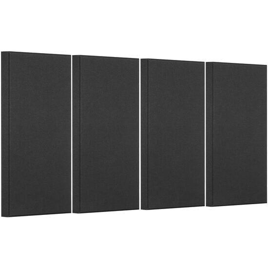 Set 4 panouri acustice fonoabsorbante, 600 x 300 x 50 mm, Negru, Autoadezive