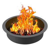 Semineu de exterior pentru gradina, Rotund, fara baza, Otel, Diametru exterior 1142 mm, grosime 2.5 mm