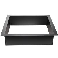 Semineu de exterior pentru gradina, Patrat, fara baza, Otel,  914x914 mm, cleste inclus