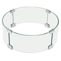 Aparatoare focar semineu, Rotunda, Sticla termoizolanta, Grosime 6 mm, Dimensiune 66 x 15.2 mm