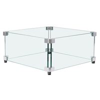 Aparatoare focar semineu, Patrat, Sticla termoizolanta, Grosime 8 mm, Dimensiune 493 x 493 x 191 mm