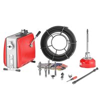 Sarpe pentru desfundat tevi, Electric, Profesional, 6 x capete taiere, 500 W, 1 x cabluri arc 20 m x 16 mm, pentru țevi cu diametrul de 50-110 mm