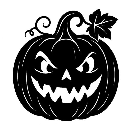 Decoratiune semn Halloween Pumpkin Krodesign KRO-1295, diametru 50 cm, negru, Otel