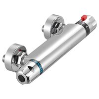 Baterie dus termostatica, Argintiu, Debit de apă reglabil, 20-50 ℃, 280 x 63 x 48 mm