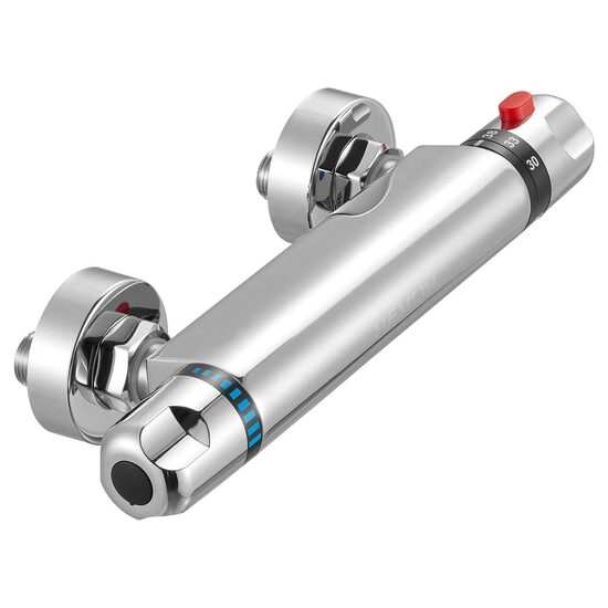 Baterie dus termostatica, Argintiu, Debit de apă reglabil, 20-50 ℃, 280 x 63 x 48 mm