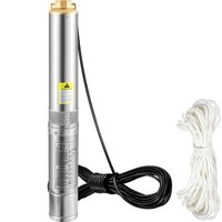 Pompa submersibila de adancime, IP68, Control incorporat, 750W, cablu alimentare 20 m, Inaltime 66 m, Debit 100 l/min, Sfoara