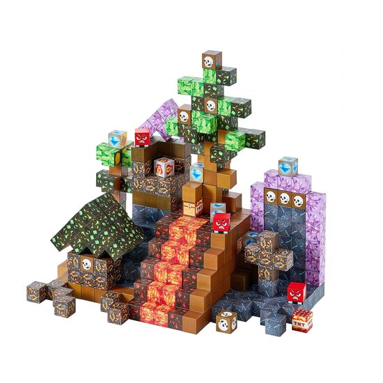 Set constructie Blocuri magnetice 150 buc, Castel Intunecat, structura 3D, Geanta depozitare