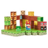 Set constructie Blocuri magnetice 100 buc, Montessori, structura 3D, Geanta depozitare