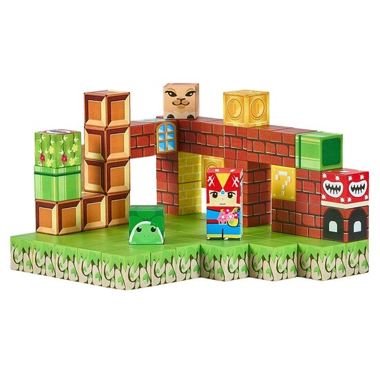 Set constructie Blocuri magnetice 100 buc, Montessori, structura 3D, Geanta depozitare