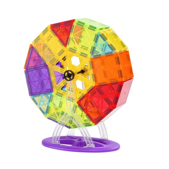 Set constructie Blocuri magnetice 180 buc, Structuri inalte, Geanta depozitare